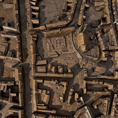 Tastmodell aus Bronze, Marktplatz (Heilbad_Heiligenstadt)